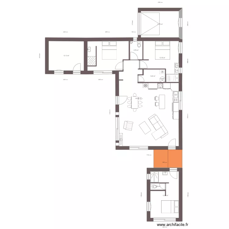 Maison projet Solerieux v3. Plan de 