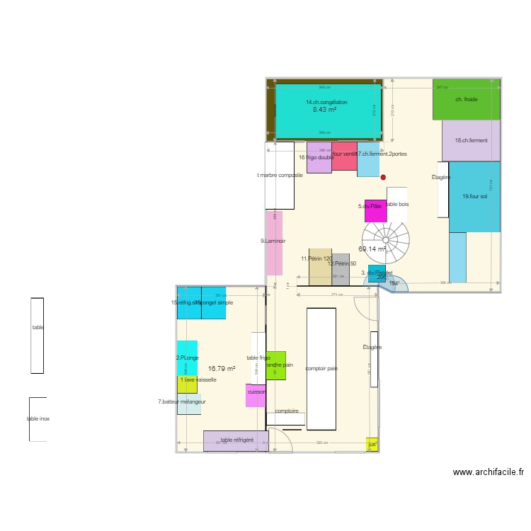 boulangerie 2. Plan de 0 pièce et 0 m2