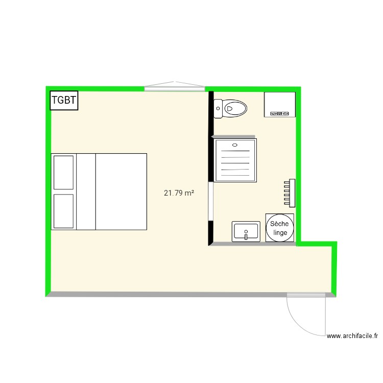 projet chambre. Plan de 0 pièce et 0 m2