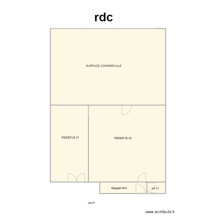 sci potier rdc am2. Plan de 5 pièces et 129 m2