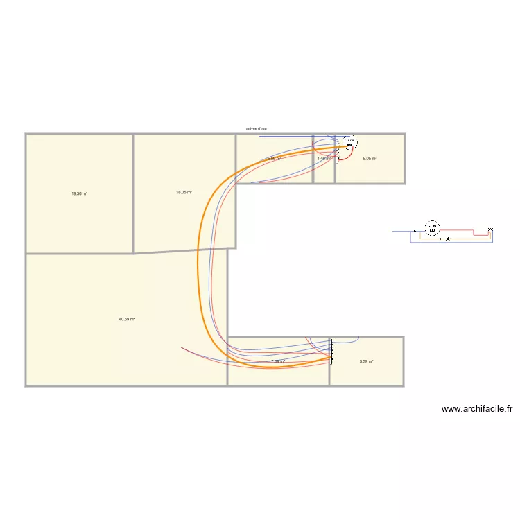 Chereau Emmanuel Conflans. Plan de 