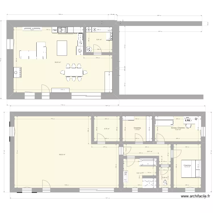 Les monteillards. Plan de 