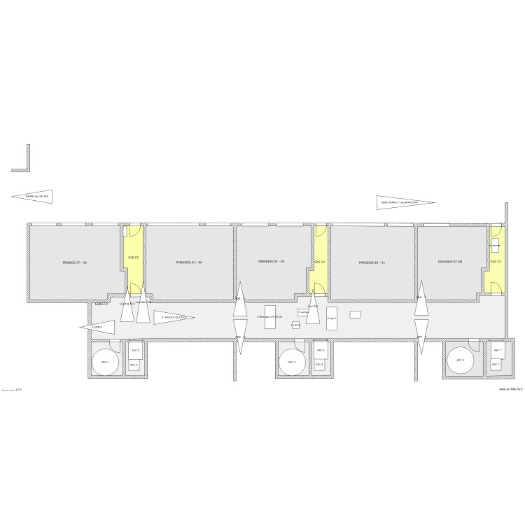 Bat C 1SS C3-C4. Plan de 0 pièce et 0 m2