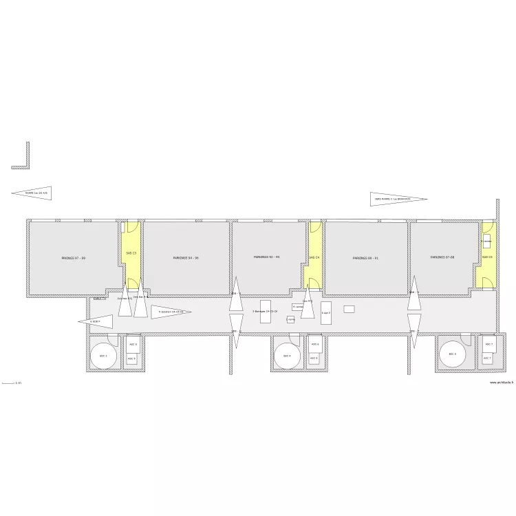 Bat C 1SS C3-C4. Plan de 