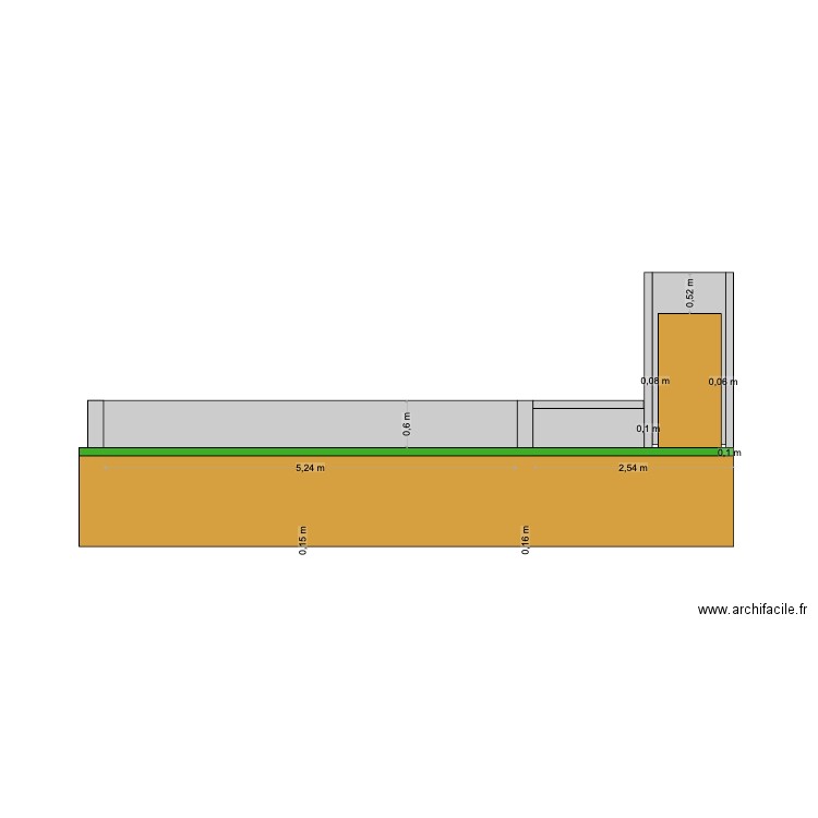 Piscine + deck sans terre. Plan de 0 pièce et 0 m2