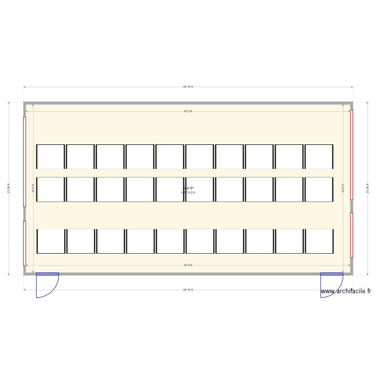 3 rows hood update. Plan de 0 pièce et 0 m2