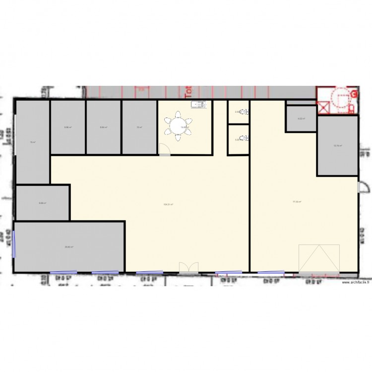 bureau jurancon. Plan de 0 pièce et 0 m2