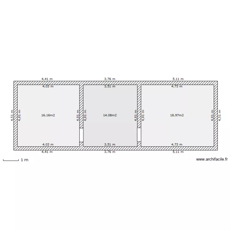 1 er etage velaine. Plan de 
