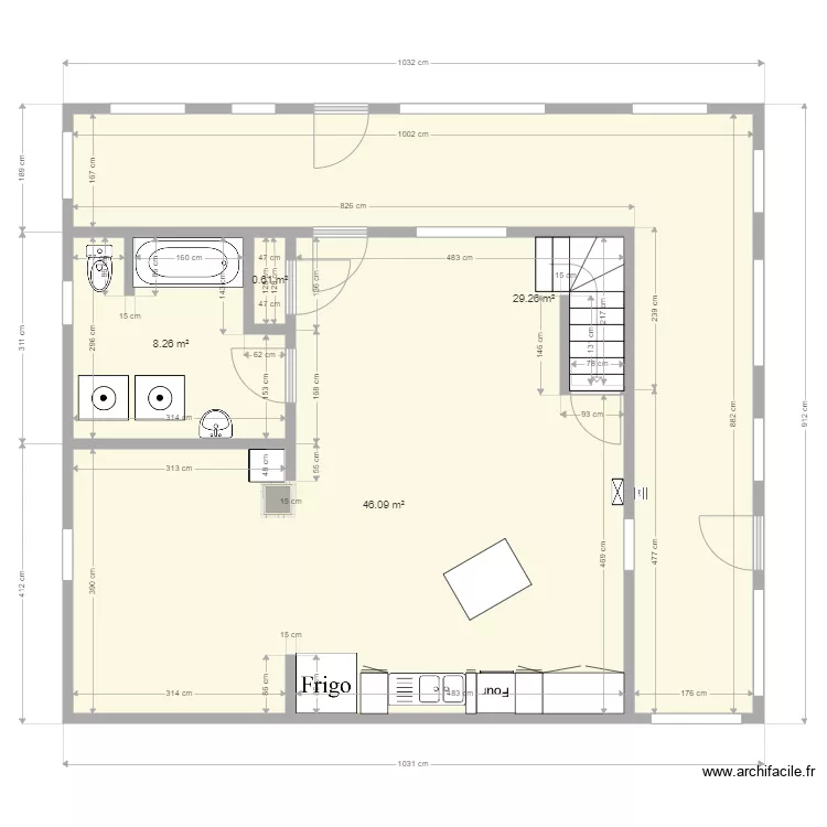 plan maison le nain. Plan de 