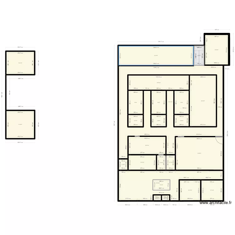 LABORATOIRE 600M2. Plan de 