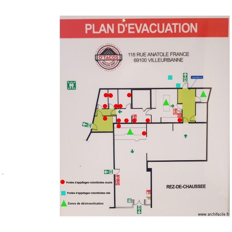Plan O tacos Villeurbanne 69100. Plan de 0 pièce et 0 m2