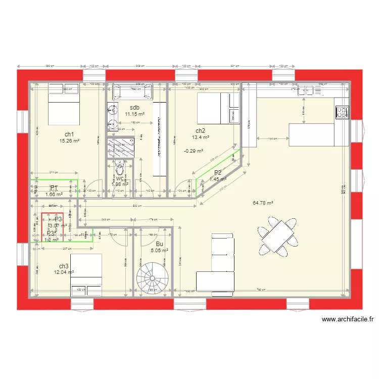 GAUF Plan  escalier. Plan de 