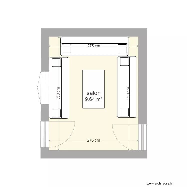 salon. Plan de 