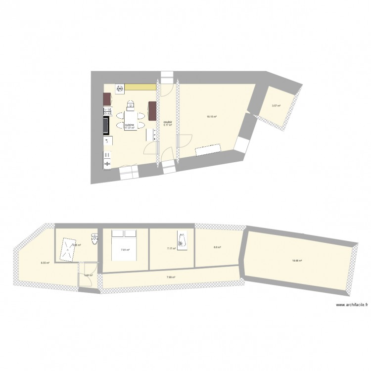 bonnemain. Plan de 0 pièce et 0 m2