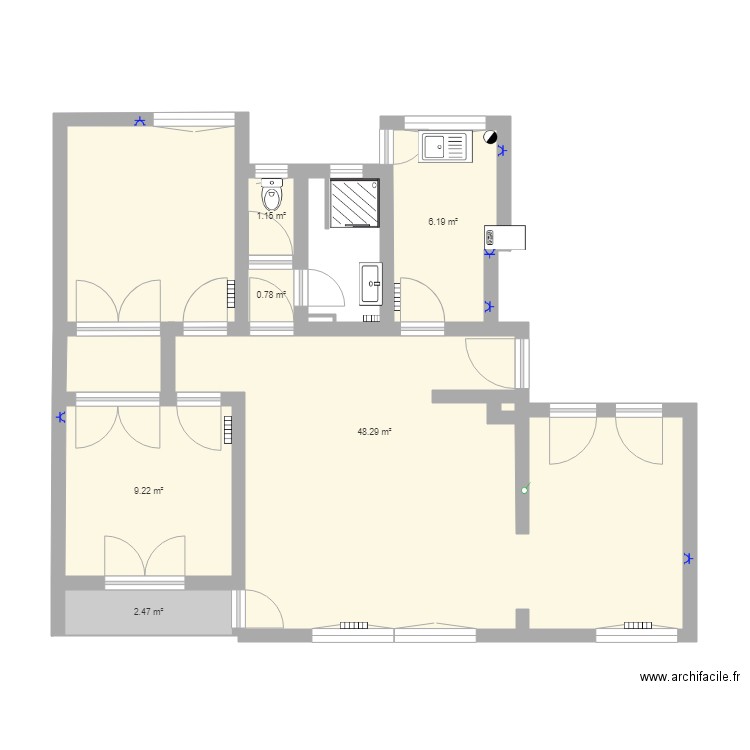 Tls. Plan de 0 pièce et 0 m2