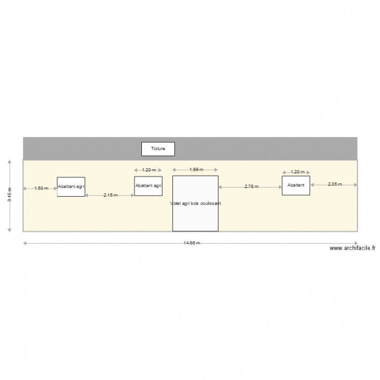 Façade parking. Plan de 0 pièce et 0 m2