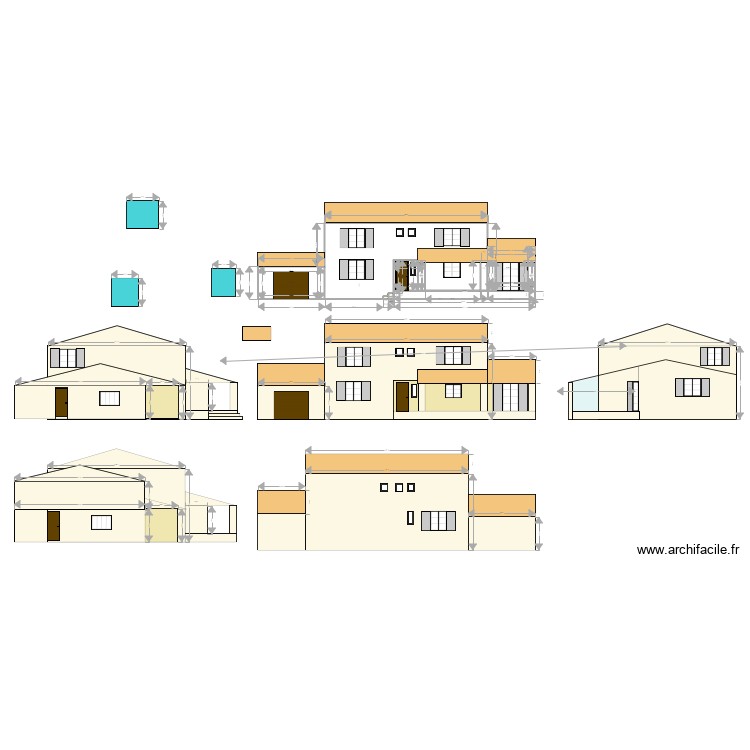 M&eacute;thamis fa&ccedil;ade sud. Plan de 0 pièce et 0 m2