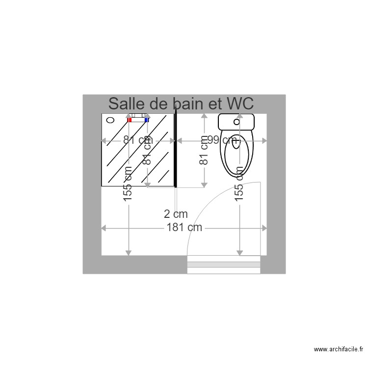 Plan Creation Sdb CLEMENCON. Plan de 0 pièce et 0 m2