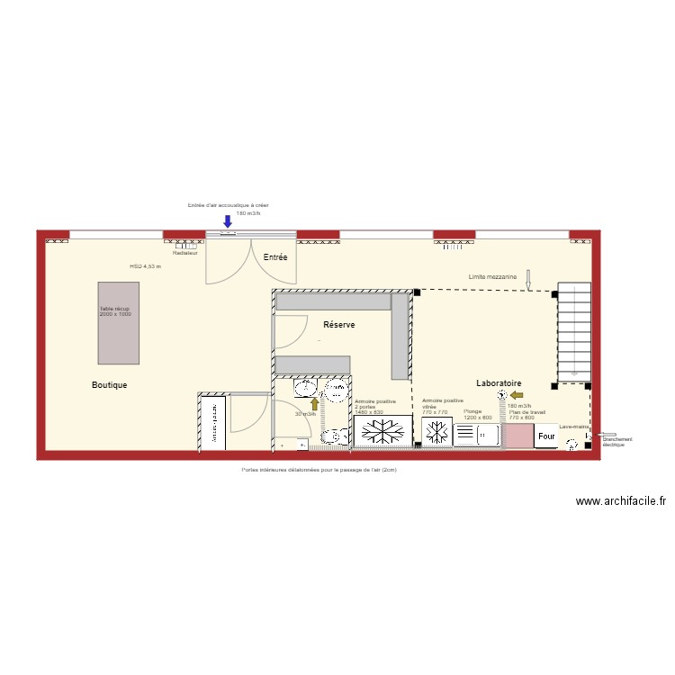 Boutique Sandrine plan de VMC v5 9 mars 2020. Plan de 0 pièce et 0 m2