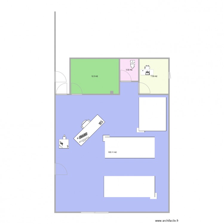 hall garage. Plan de 0 pièce et 0 m2