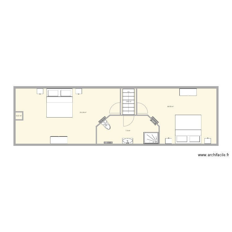 etage fafane. Plan de 0 pièce et 0 m2