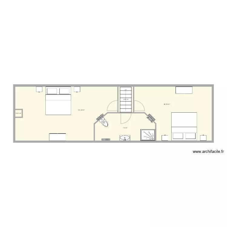 etage fafane. Plan de 
