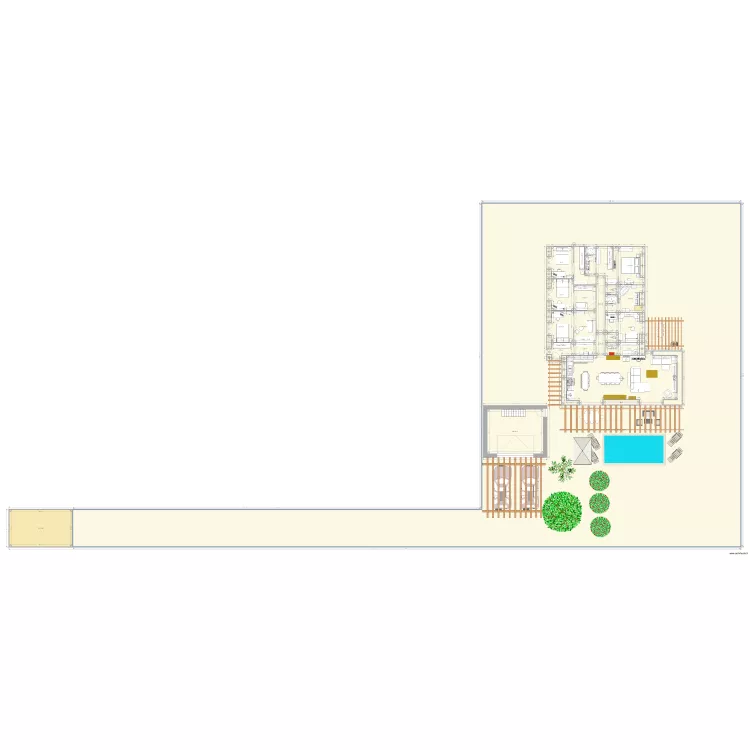 Maison avec cloison 2m38. Plan de 