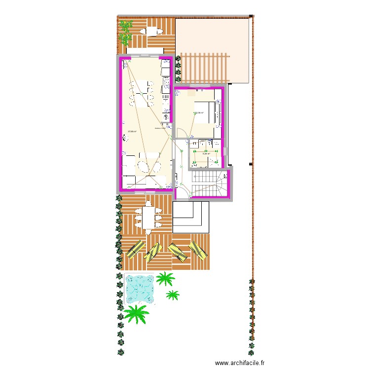 LEROUX  acces arriere marches de 60 prof plaques 120x60. Plan de 0 pièce et 0 m2
