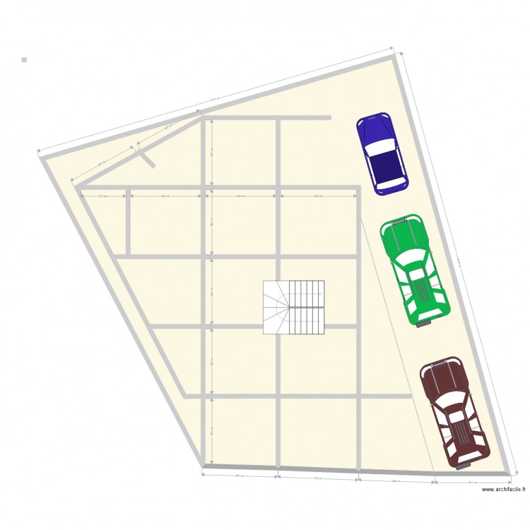 ossature reelle. Plan de 0 pièce et 0 m2