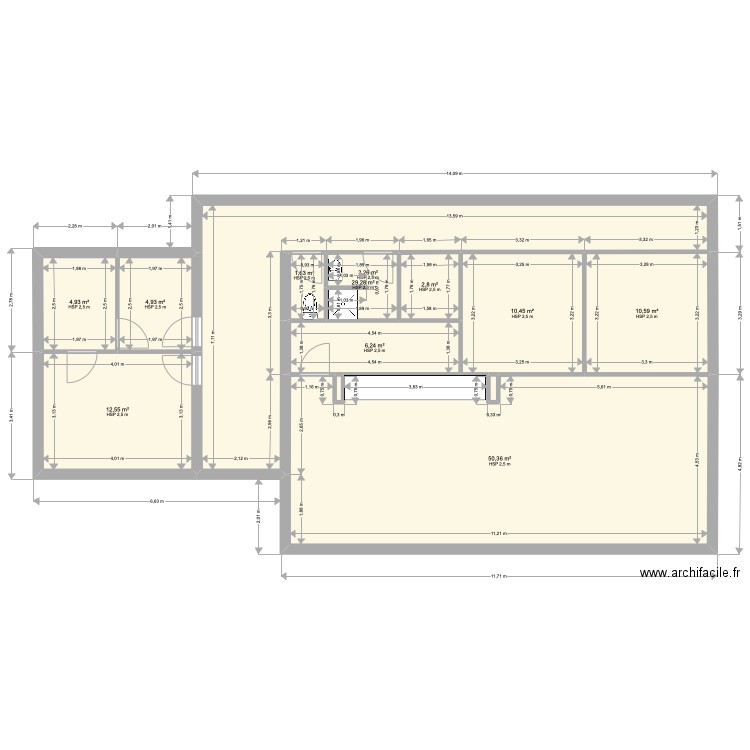 maison 15 essai longue. Plan de 0 pièce et 0 m2