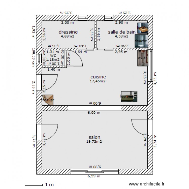 fuste bis 48m2. Plan de 0 pièce et 0 m2