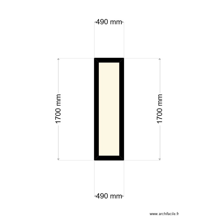 Repere F1. Plan de 1 pièce et 1 m2