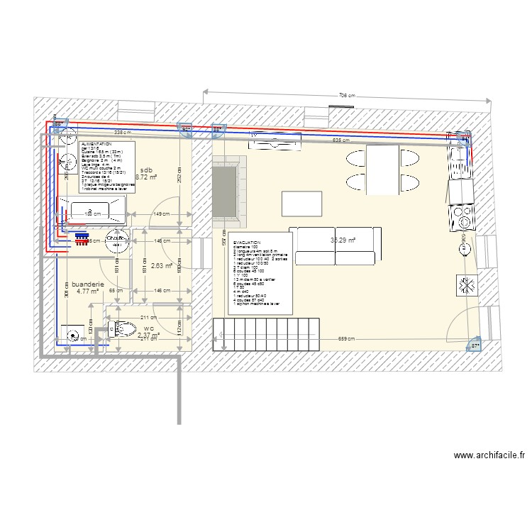 plan plomberie maison loc. Plan de 0 pièce et 0 m2