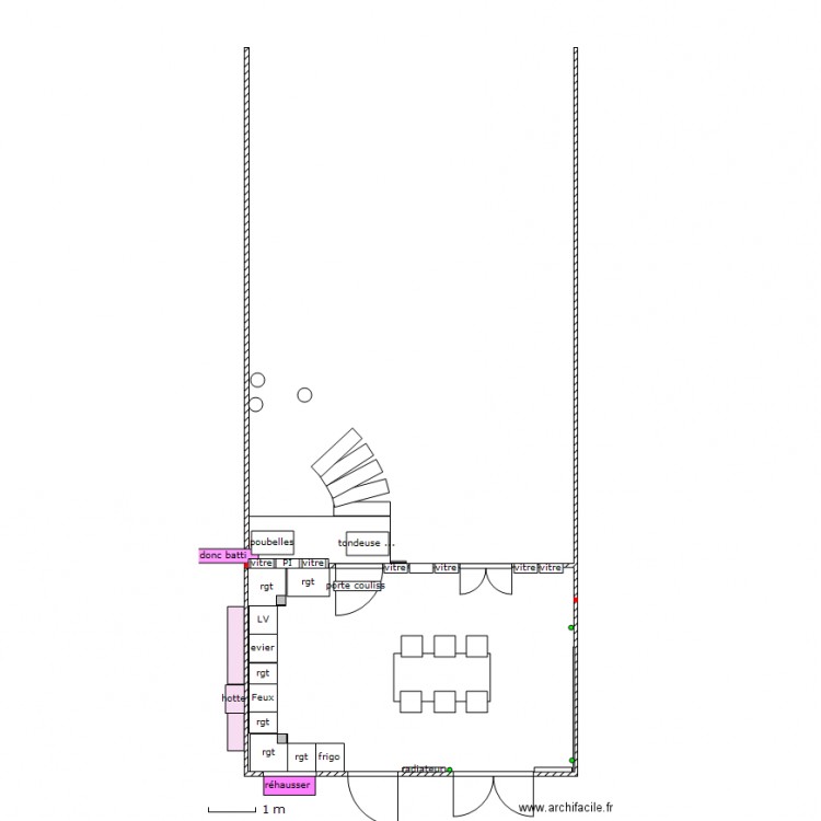 CUISINEau 1er mai. Plan de 0 pièce et 0 m2