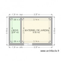 ABRI DE JARDIN VUE DE DESSUS