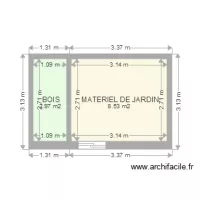 ABRI DE JARDIN VUE DE DESSUS