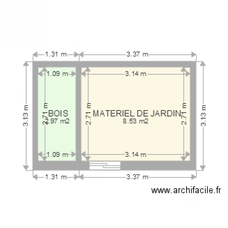 ABRI DE JARDIN VUE DE DESSUS. Plan de 0 pièce et 0 m2