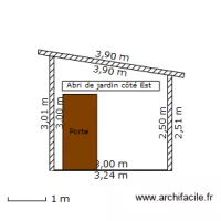 Abri de Jardin cote Est.