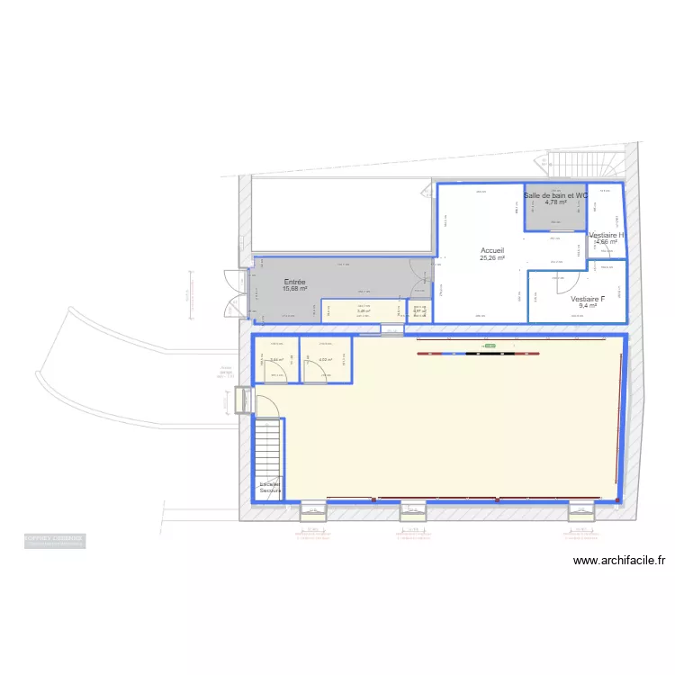 Salle de danse 3. Plan de 