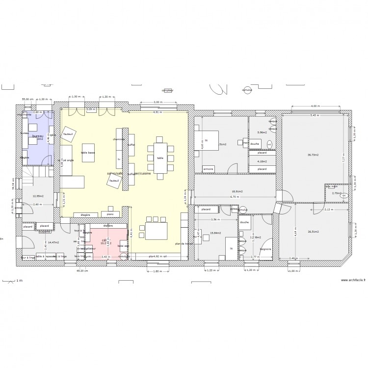 tres grd changement. Plan de 0 pièce et 0 m2