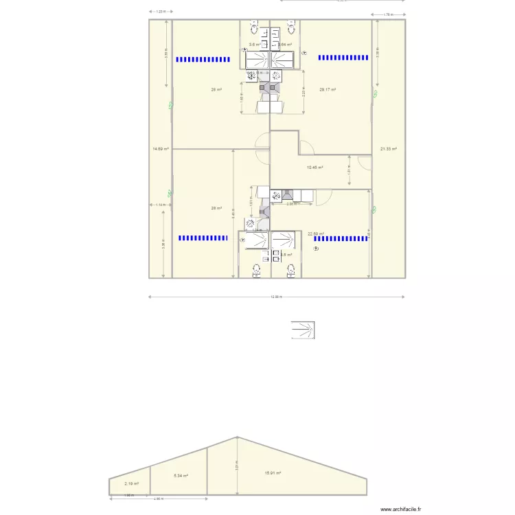 plan taille cuisine 1er étage. Plan de plan taille cuisine 1er étage. Plan de