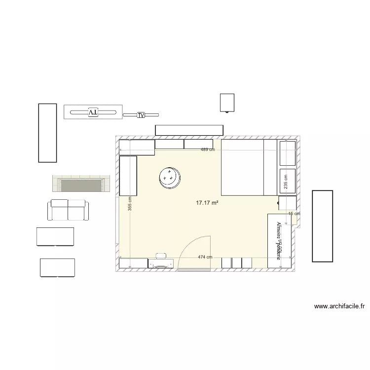 Camille Chambre. Plan de 