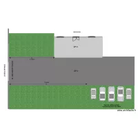 Commerce fruits et l&eacute;gumes Allonnes cheminement ext&eacute;rieur avant travaux