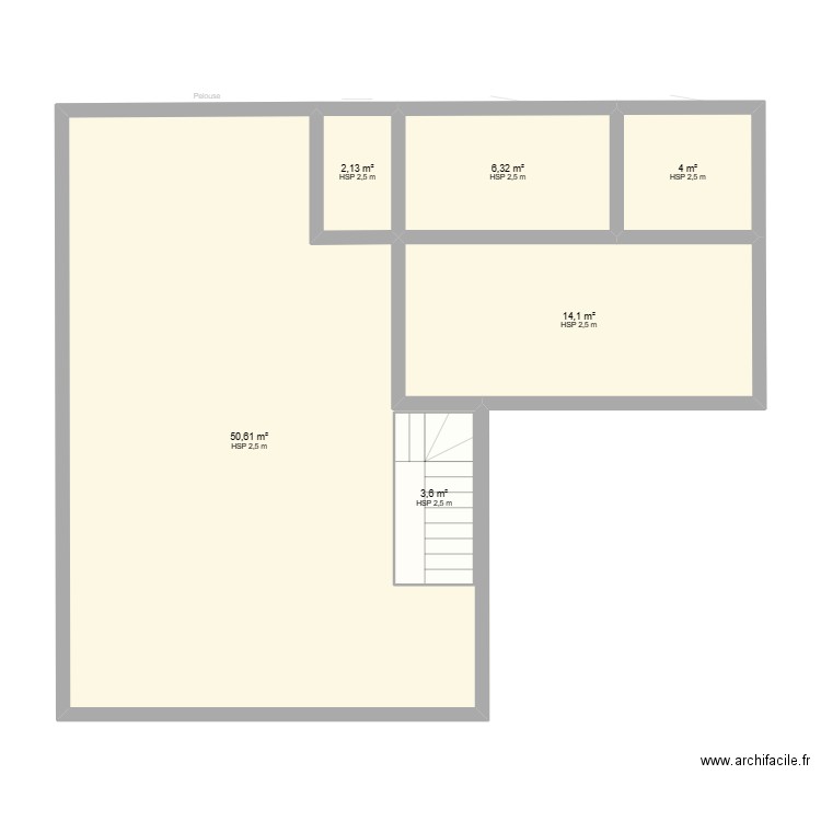 plan avec cour sous fenetre voisin. Plan de 0 pièce et 0 m2