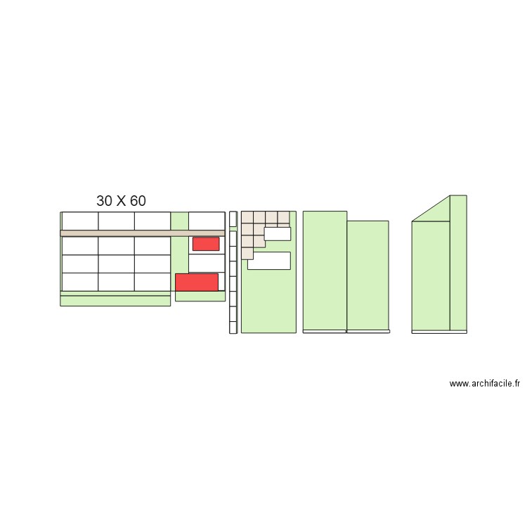 Faience sdb 2. Plan de 0 pièce et 0 m2