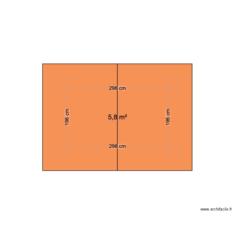 Cabane Gaïa 2. Plan de 1 pièce et 6 m2