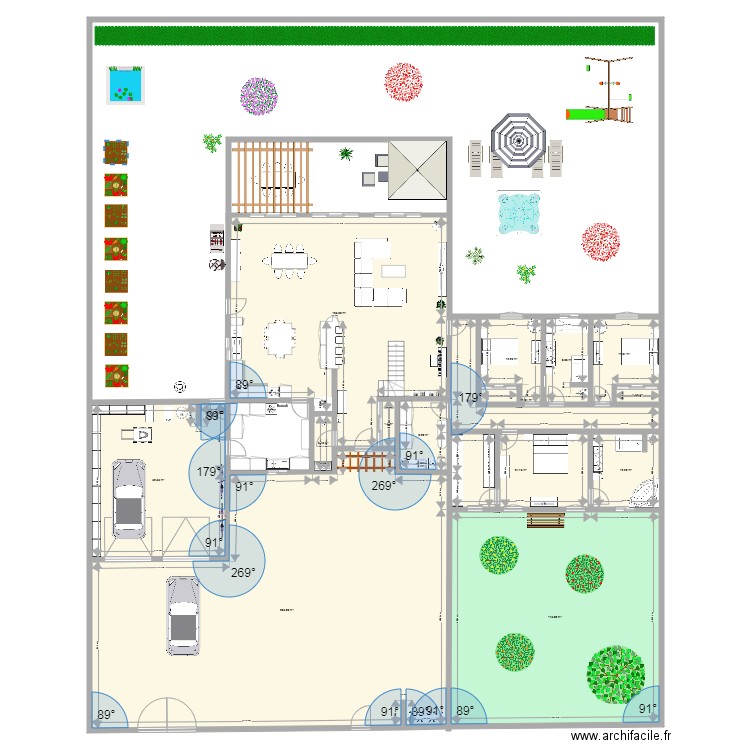 PLAN AC 28. Plan de 14 pièces et 578 m2