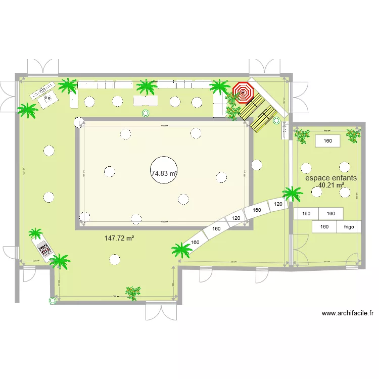 salle. Plan de salle. Plan de