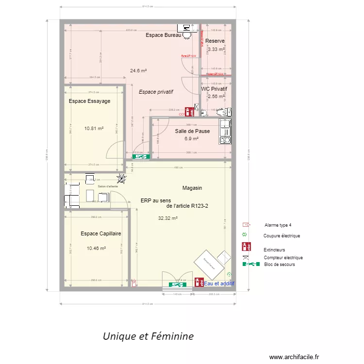unique et f&eacute;minine 5. Plan de 