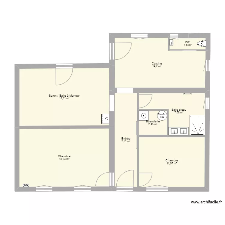 CouéCoué2. Plan de 8 et 81 m² CouéCoué2. Plan de 8 et 81 m²